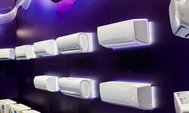 air conditioners, exhibition sample in the store