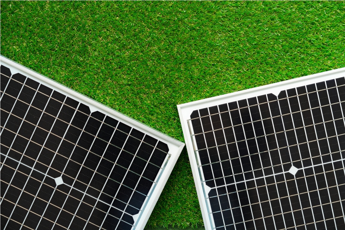 alternative energy solar power panel close up