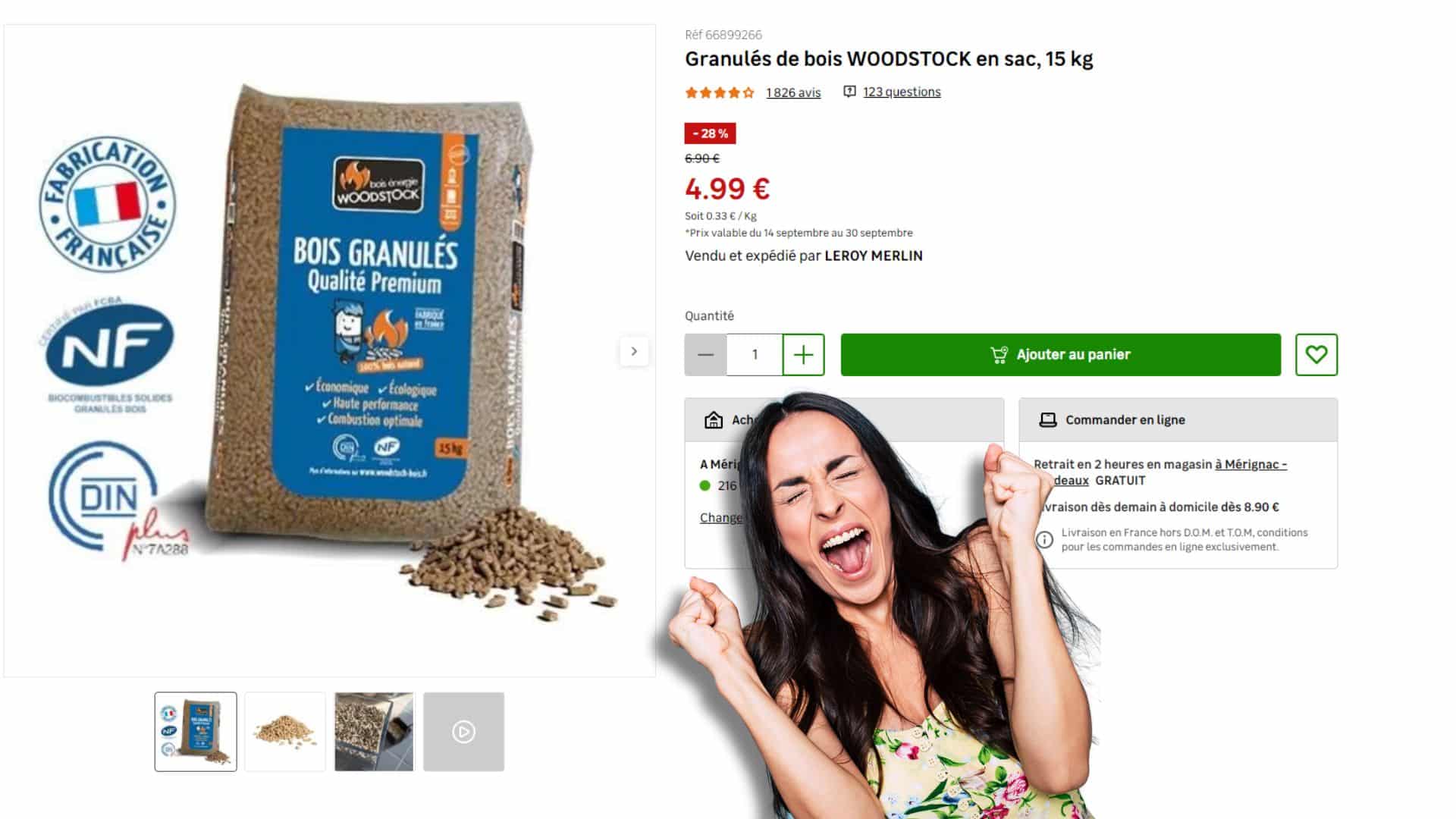 leroy merlin bordeaux fait chuter les prix des granules de bois 28