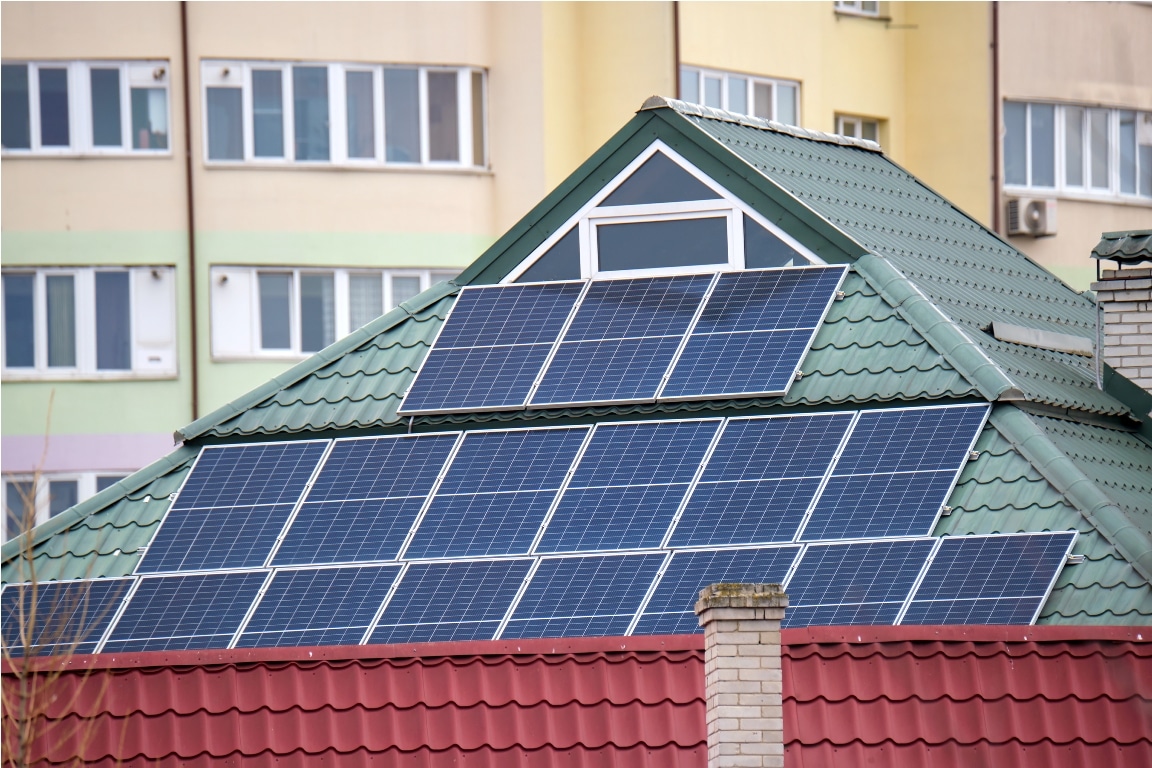 private home roof covered with solar photovoltaic 2023 08 26 09 24 44 utc