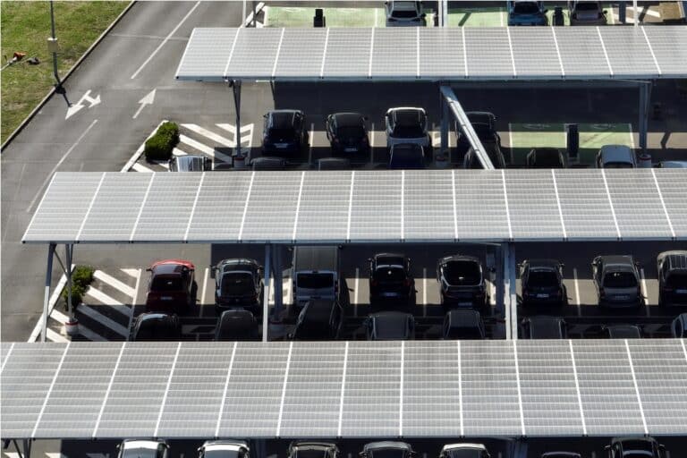 aerial view of solar panels installed over parking 2023 09 04 18 03 44 utc