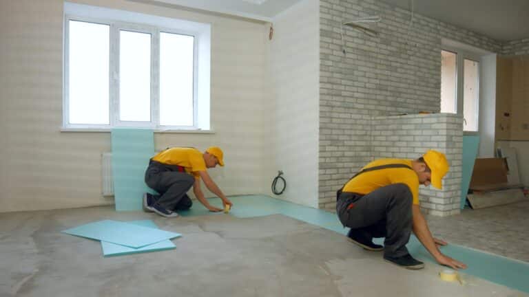 builders working on the floor in new house 2021 09 23 06 01 10 utc