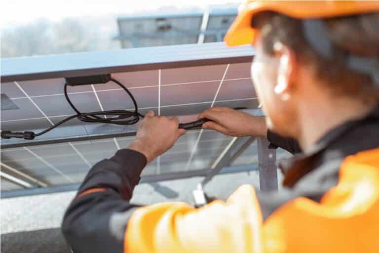 electrician connecting solar panels 2021 09 01 15 21 09 utc