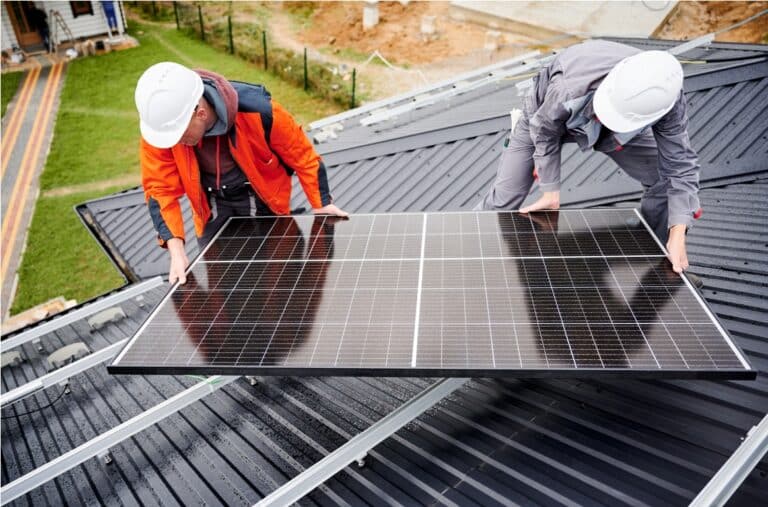 technicians carrying photovoltaic solar module whi 2023 09 29 17 18 14 utc