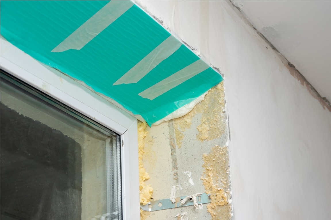 fragment of a window with a plastic slope made of 2023 07 26 17 13 50 utc