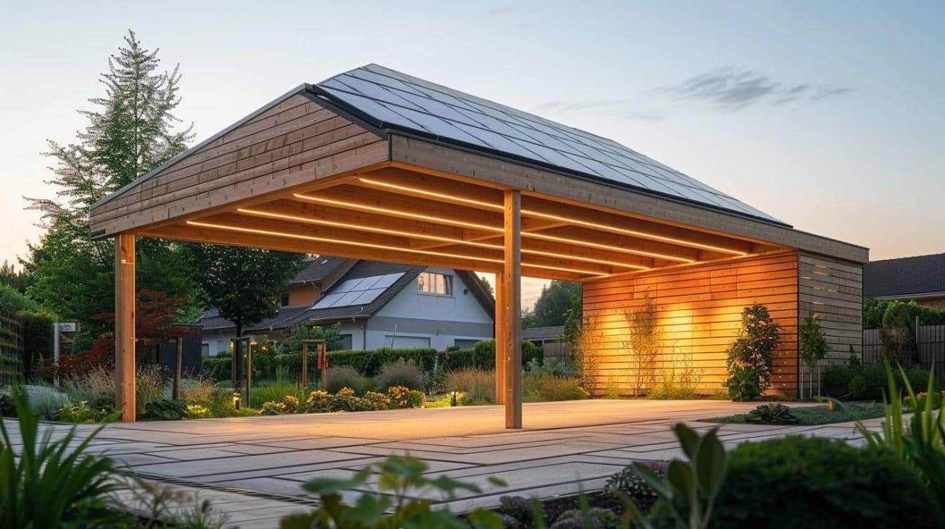 Construire un carport solaire en bois : un geste écologique et esthétique