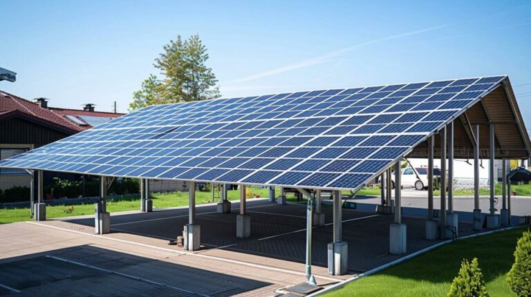 Entretien régulier des panneaux solaires sur carport