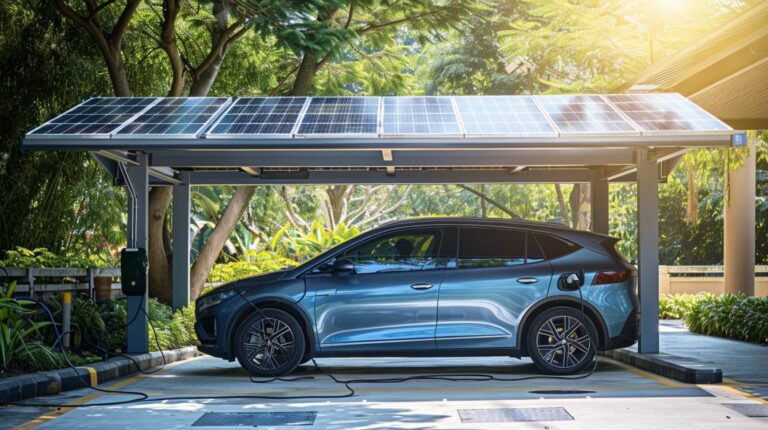 Le carport solaire : l&rsquo;avenir de la recharge pour voiture