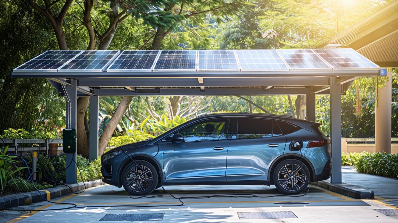 Le carport solaire : l&rsquo;avenir de la recharge pour voiture