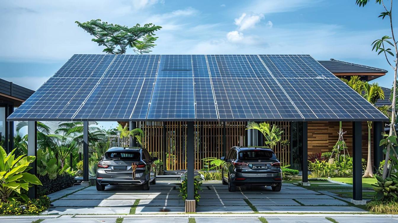 Optimisez votre espace avec un carport solaire pour 2 voitures