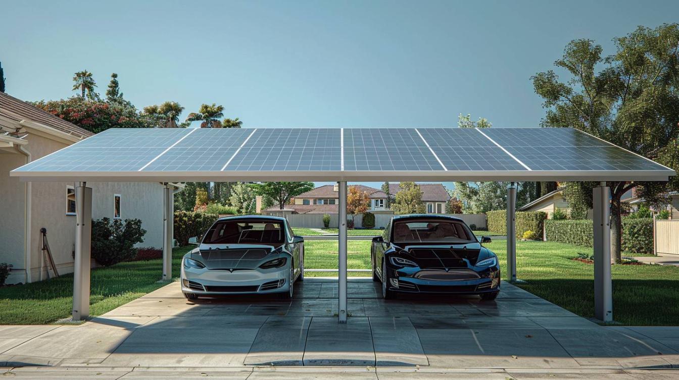 Optimisez votre espace avec un carport solaire pour 2 voitures
