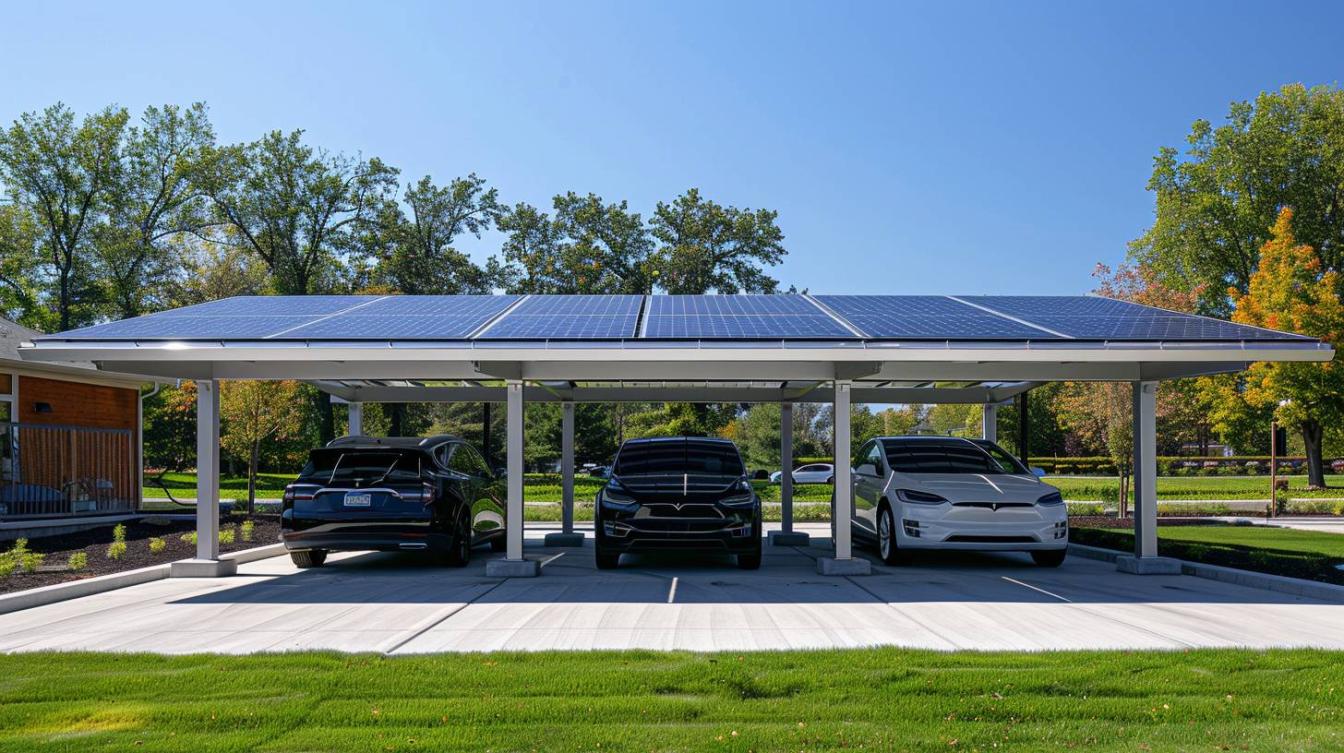 Optimisez votre espace avec un carport solaire pour 3 voitures