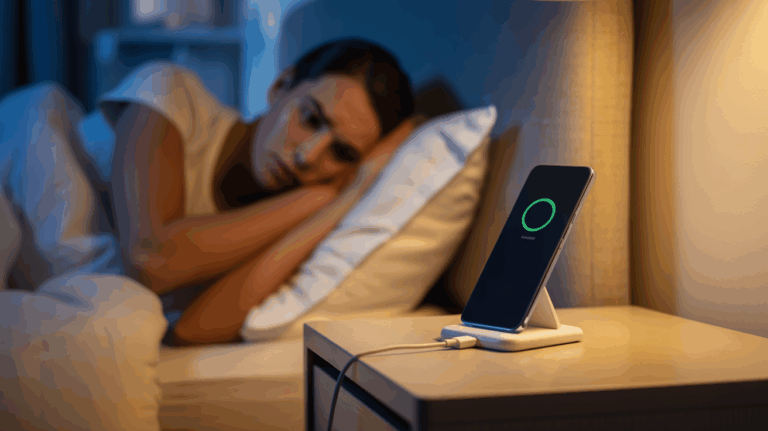 smartphone chargeur nuit